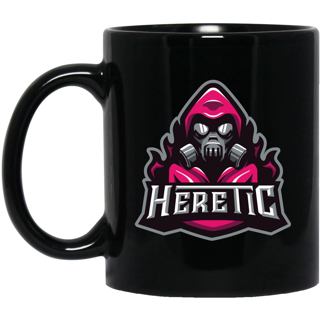 Heretic Logo Magenta Black Mug